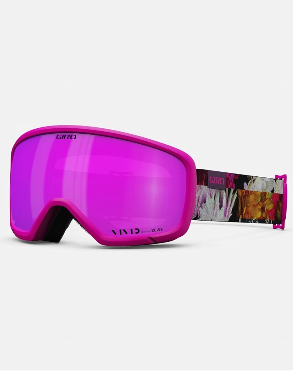 Giro Women’s Millie Pink Ski Goggles with Floral Strap Vivid Pink